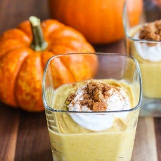 Pumpkin Coconut Turmeric Mousse - this decadently healthy dessert has just 6 ingredients ~ https://jeanetteshealthyliving.com