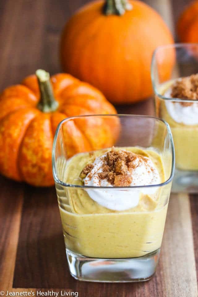 Pumpkin Coconut Turmeric Mousse - this decadently healthy dessert has just 6 ingredients and is so easy to make ~ https://jeanetteshealthyliving.com