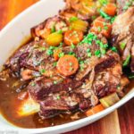 Slow Cooker Red Wine Short Ribs - these are fall-off-the-bone tender