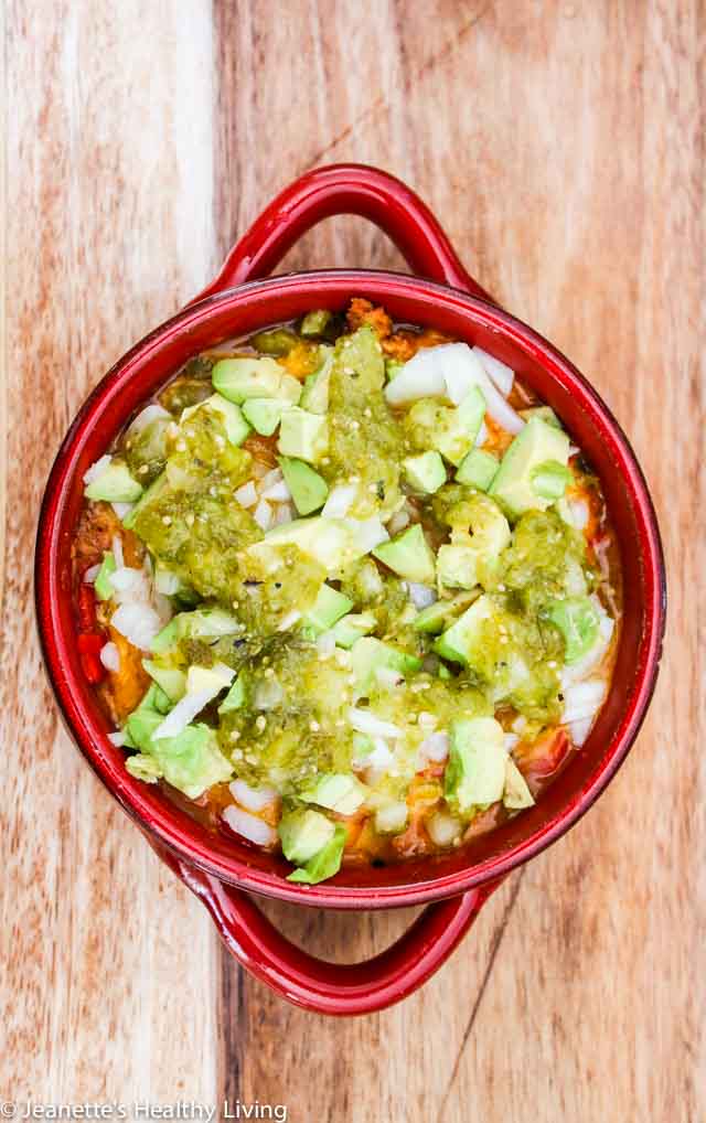 Roasted Tomatillo Salsa - this roasted version of salsa verde has some heat and smokiness. Delicious as a dip, condiment or served on top of salads