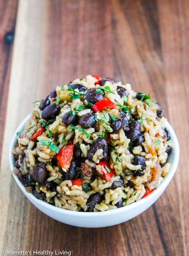 Gallo Pinto (Costa Rican Rice and Beans) - this versatile side dish can be served for breakfast, lunch or dinner. Made healthier with brown rice.