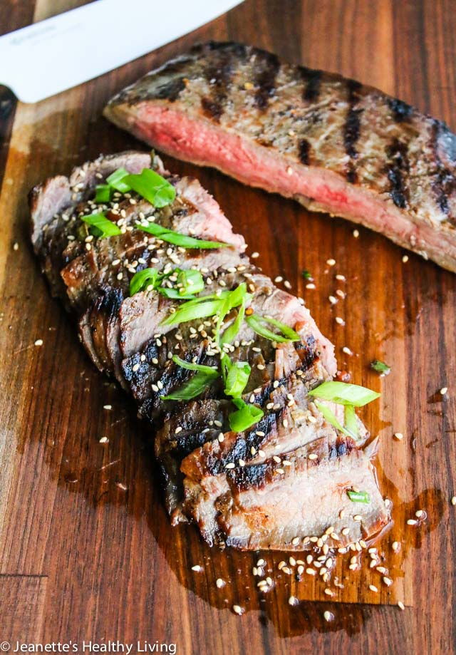 Asian Beer Marinated Flank Steak - this marinade is phenomenal! Juicy and flavorful flank steak on the grill is a summer favorite
