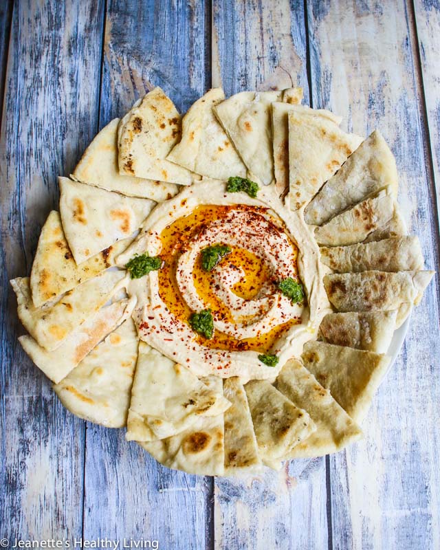 Israeli Hummus, Pita Bread and Schug - three foods I enjoyed during my trip to Israel