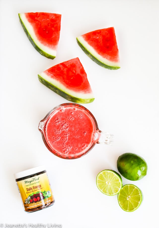 Watermelon Lime Slushie - just 3 ingredients! Refreshing, nutritious and stress reducing