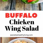 Buffalo Chicken WIng Salad - all the flavors of everyone's favorite Buffalo chicken wings in a wrap sandwich