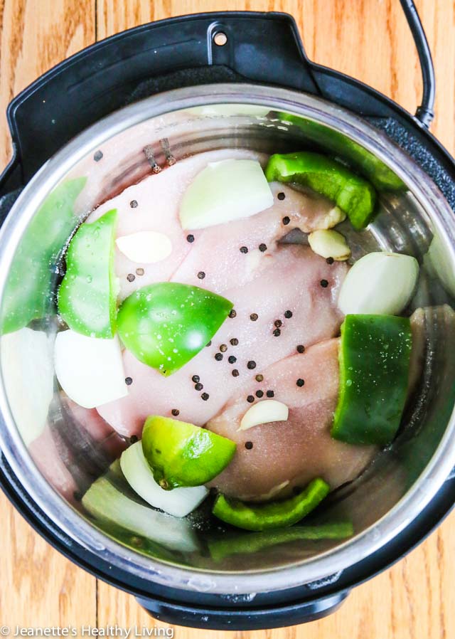 Instant Pot Shredded Poached Chicken - pressure cooking takes 6 minutes to cook - use in any dish that calls for cooked chicken ~ chicken chili, chicken enchiladas, tacos, quesadillas, pasta dishes
