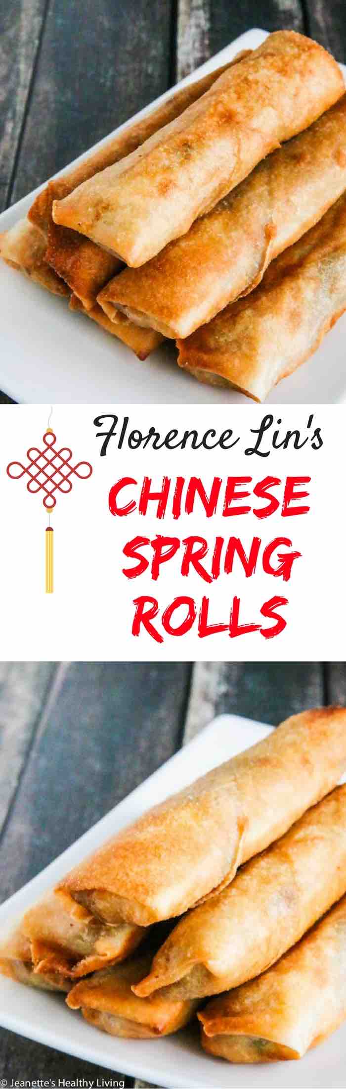 Florence Lin's Chinese Spring Rolls - traditional Shanghai Spring rolls are light and crispy on the outside, and juicy on the inside. Serve for Chinese New Year or any special occasion