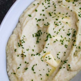 Cauliflower Garlic Mashed Potatoes are healthy, delicious and easy to make in an Instant Pot. Just 4 minutes cooking time.