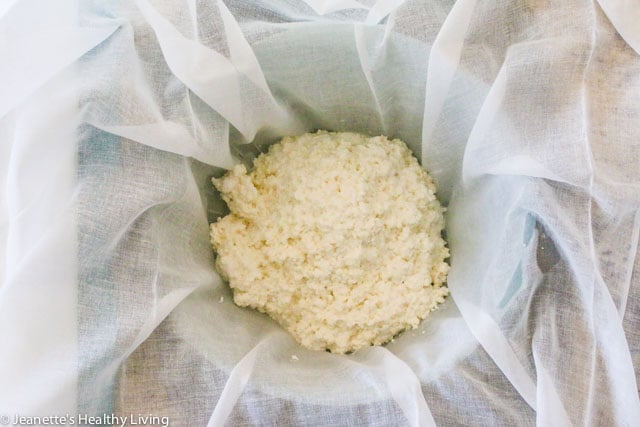 Homemade Ricotta Cheese - easy and delicious - takes less than an hour to make