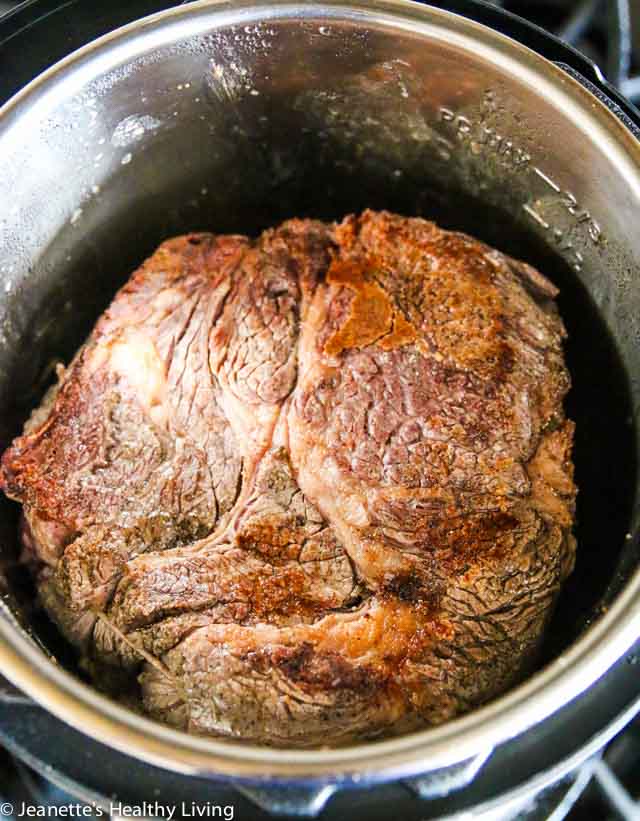 Instant Pot Red Wine Pot Roast - Paleo, Whole 30 - tender, moist pot roast cooks in a fraction of the time it takes on the stove