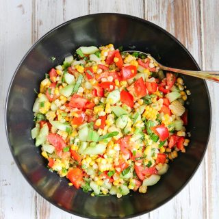 Farmer's Market Corn Salad - easy salad featuring summer produce at their peak