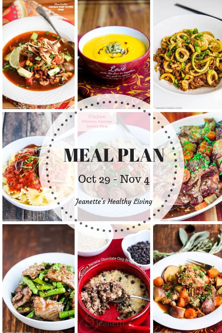 Weekly Healthy Meal Plan Sept 24 - Sept 30 - Weekly Healthy Meal Plan Oct 29 - Nov 4 - breakfast, lunch and dinner recipes and ideas to help get healthy meals on your family's table
