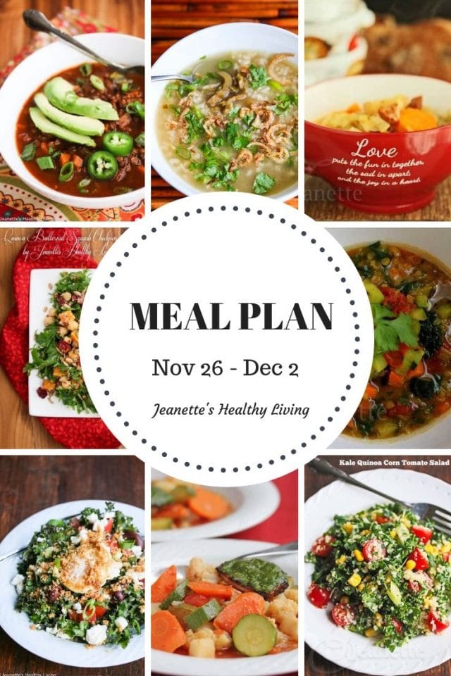 Weekly Meal Plan Nov 26