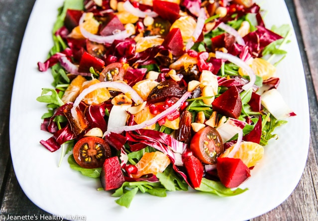 Christmas Salad - beautiful holiday salad featuring jewel toned ingredients sure to delight guests