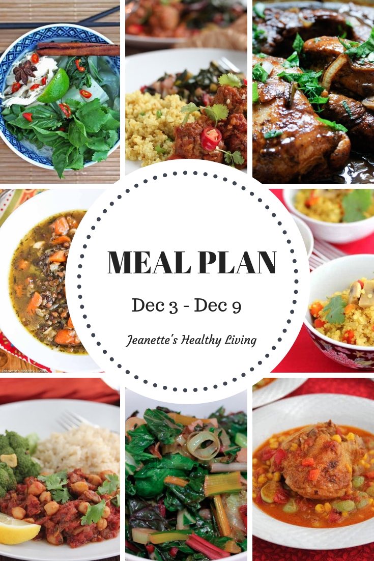 Weekly Meal Plan Dec 3 - Dec 9 -breakfast, lunch and dinner recipes and ideas to help get healthy meals on your family's table