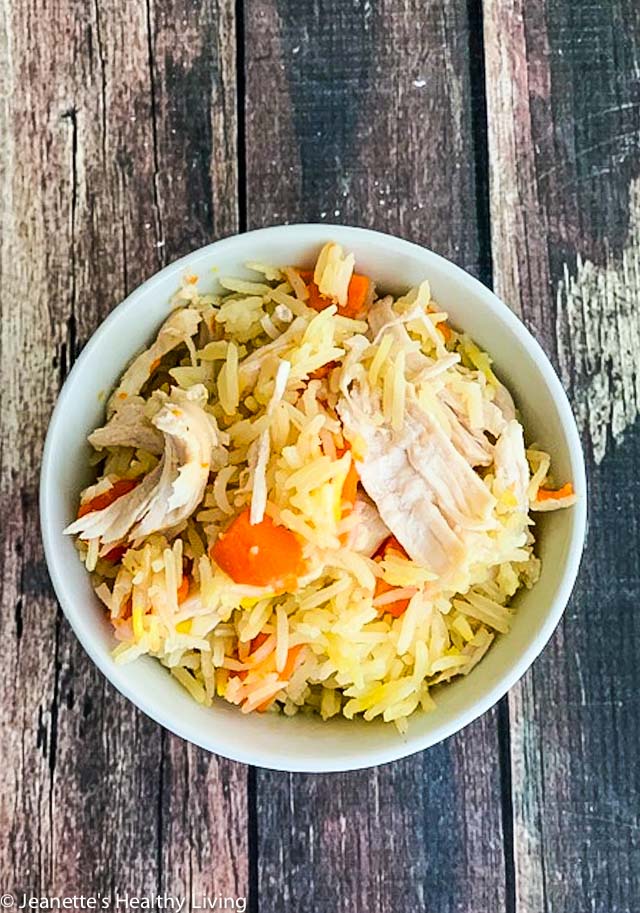 Chicken Saffron Rice Pilaf - a simple, but delicious and healthy meal. Kid-friendly, family-friendly