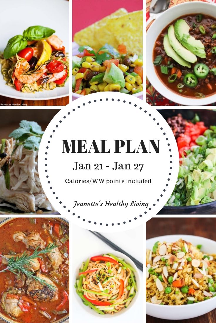 Weekly Meal Plan Jan 21