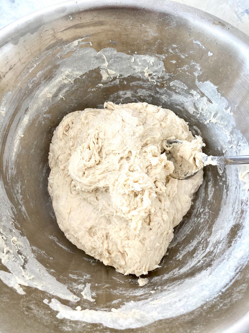 sourdough bread initial mixing