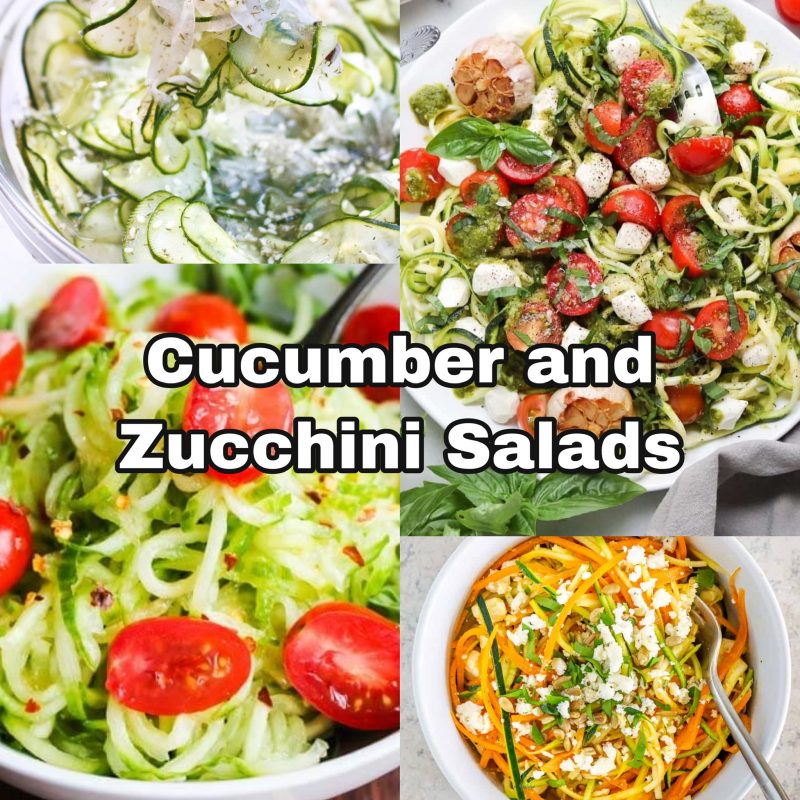 Cucumber and Zucchini Salads