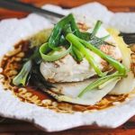 Chinese Steamed Fish with Soy Sesame Sauce