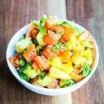 Grilled Papaya Pineapple Salsa - grilling fruit concentrates the sugar and flavor - serve this sweet salsa over grilled fish or chicken