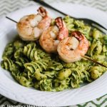 Easy Grilled Garlic Chili Shrimp with Pasta and Pesto © Jeanette
