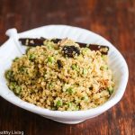 Indian Spiced Quinoa Pilaf with Peas - this is an easy, healthy side dish that takes less than 30 minutes