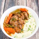 Instant Pot Red Wine Pot Roast - tender, moist pot roast cooks in a fraction of the time it takes on the stove