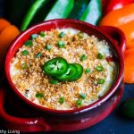 Light Jalapeno Popper Dip - this lightened up version of a favorite dip is perfect for Game Day!