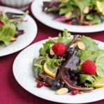 Fresh Berry Green Salad with Pomegranate Meyer Lemon Salad Dressing