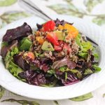 Quinoa Lentil Mixed Green Salad