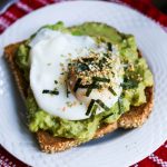Smashed Avocado Toast with Poached Egg and Furikaki © Jeanette