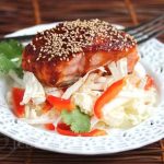 Spicy Korean Salmon with Napa Cabbage Salad