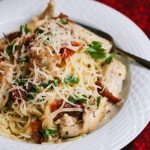 Easy Sun Dried Tomato Chicken Pasta Recipe - this quick and easy dinner can be on the table in less than 30 minutes ~ https://jeanetteshealthyliving.com