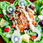 Tropical Shrimp Salad with Mango Lime Mint Dressing - you