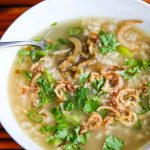 Turkey Congee - this savory breakfast porridge is a great way to use leftover turkey bones from Thanksgiving