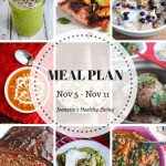 Weekly Meal Plan Nov 5 - Weekly Healthy Meal Plan Oct 29 - Nov 4 - breakfast, lunch and dinner recipes and ideas to help get healthy meals on your family