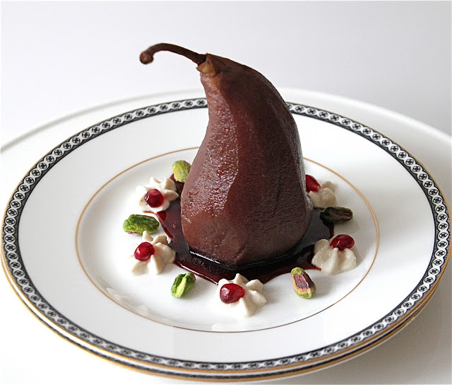 Pomegranate Poached Pear
